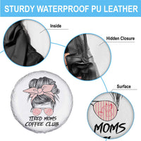 Tired Moms Coffee Club Spare Tire Cover Messy Bun Mom Life Coffee Lover