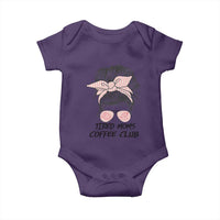 Tired Moms Coffee Club Baby Onesie Messy Bun Mom Life Coffee Lover