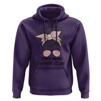 Tired Moms Coffee Club Hoodie Messy Bun Mom Life Coffee Lover