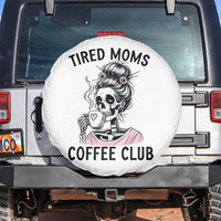 Tired Moms Coffee Club Spare Tire Cover Funny Skeleton Drinking Coffee Lover
