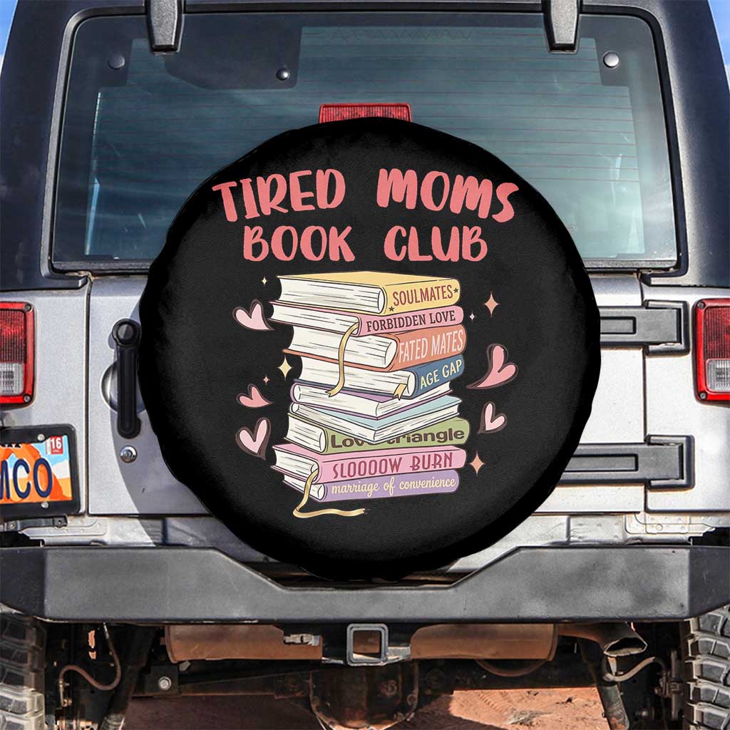 Tired Moms Book Club Spare Tire Cover Funny Bookish