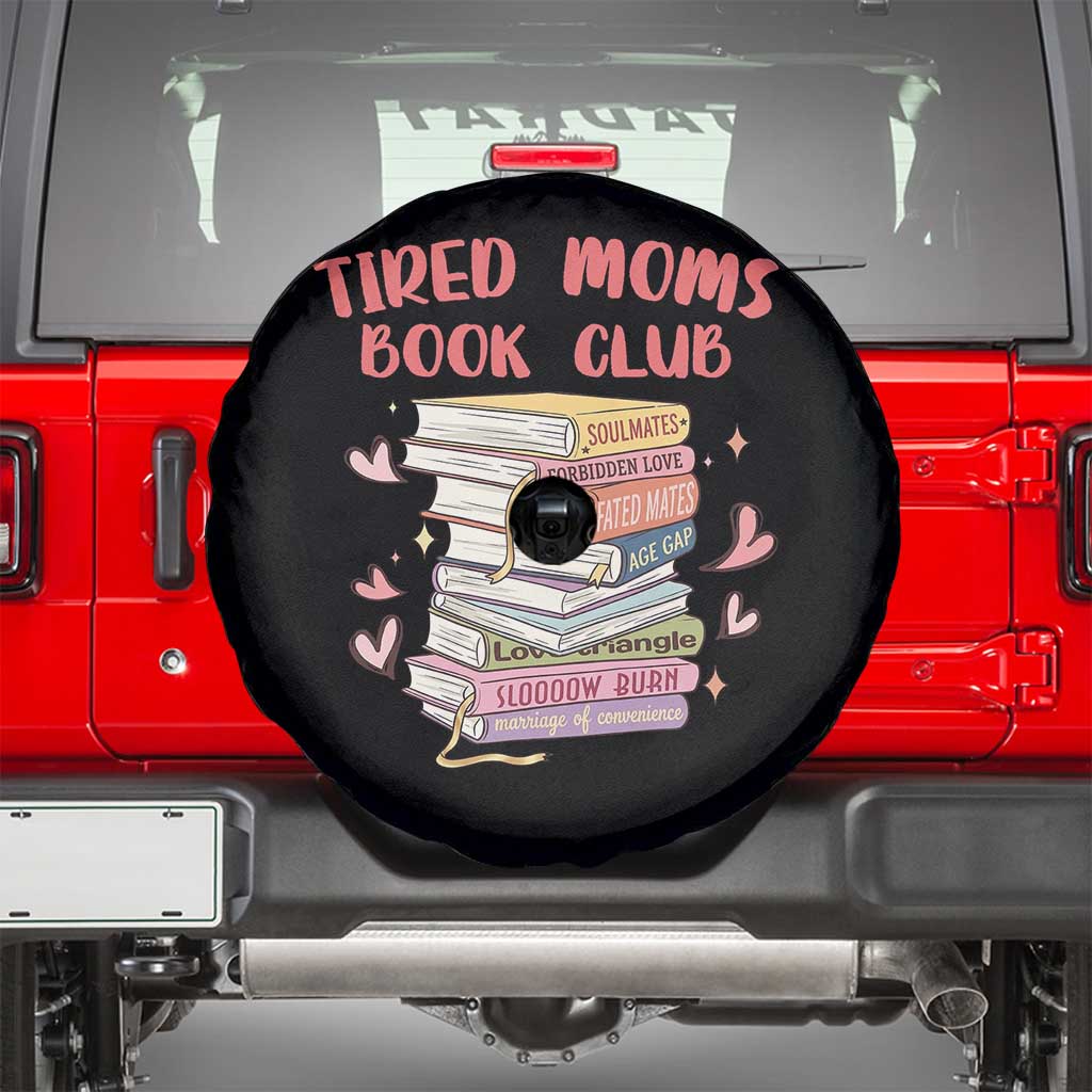 Tired Moms Book Club Spare Tire Cover Funny Bookish