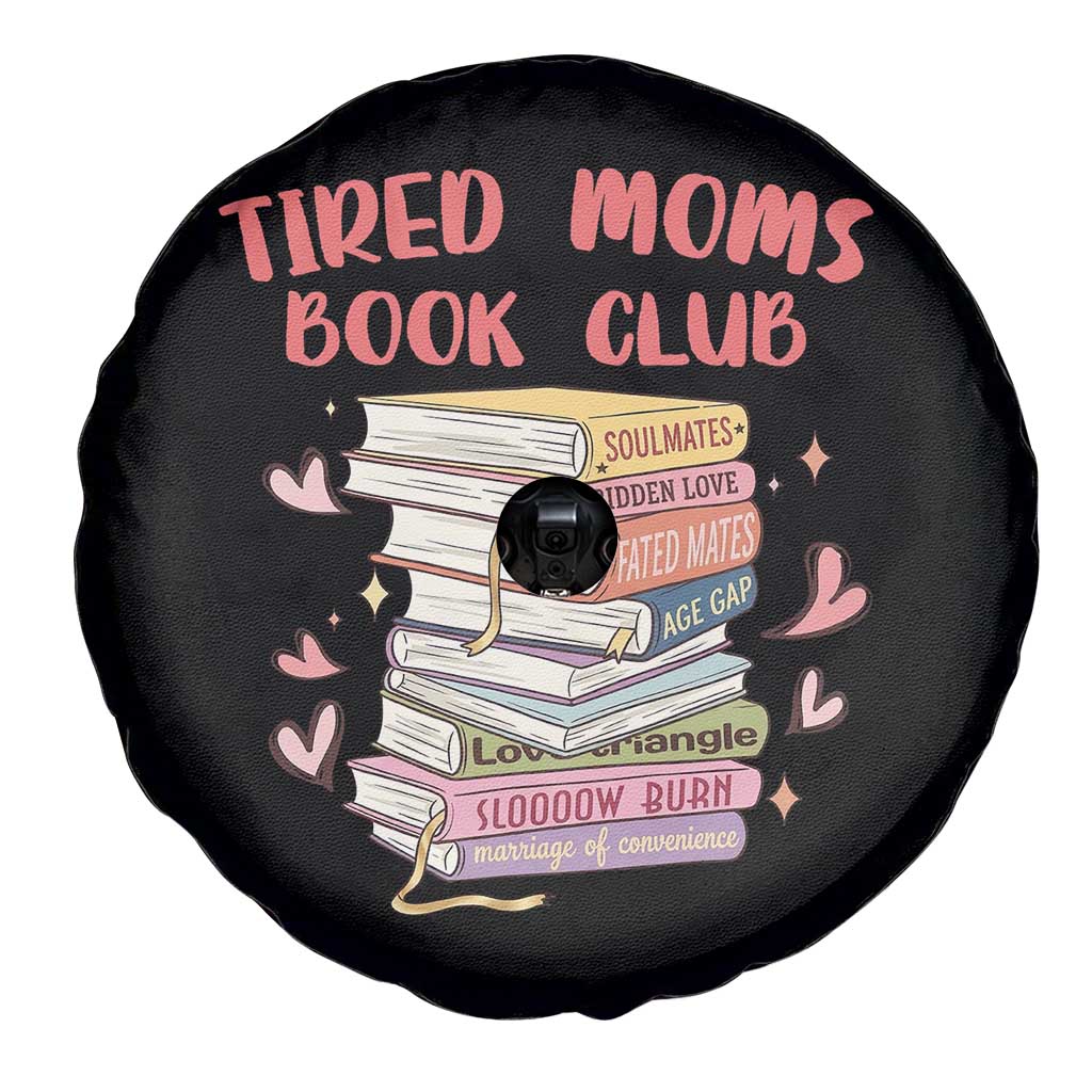 Tired Moms Book Club Spare Tire Cover Funny Bookish