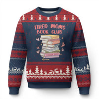 Tired Moms Book Club Ugly Christmas Sweater Funny Bookish