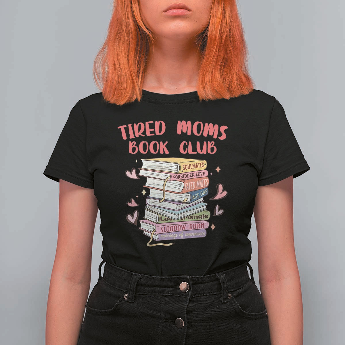 Tired Moms Book Club T Shirt For Women Funny Bookish