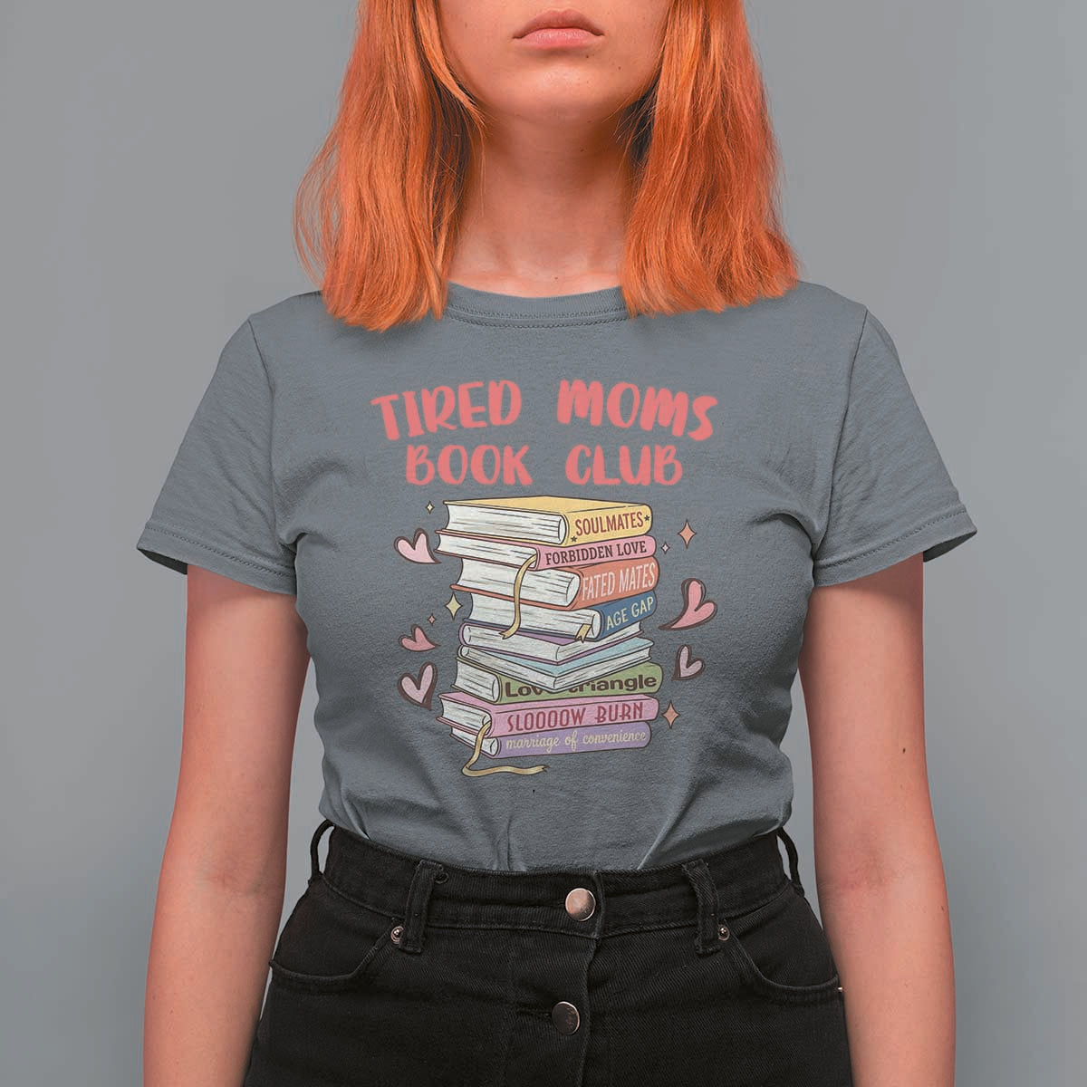 Tired Moms Book Club T Shirt For Women Funny Bookish
