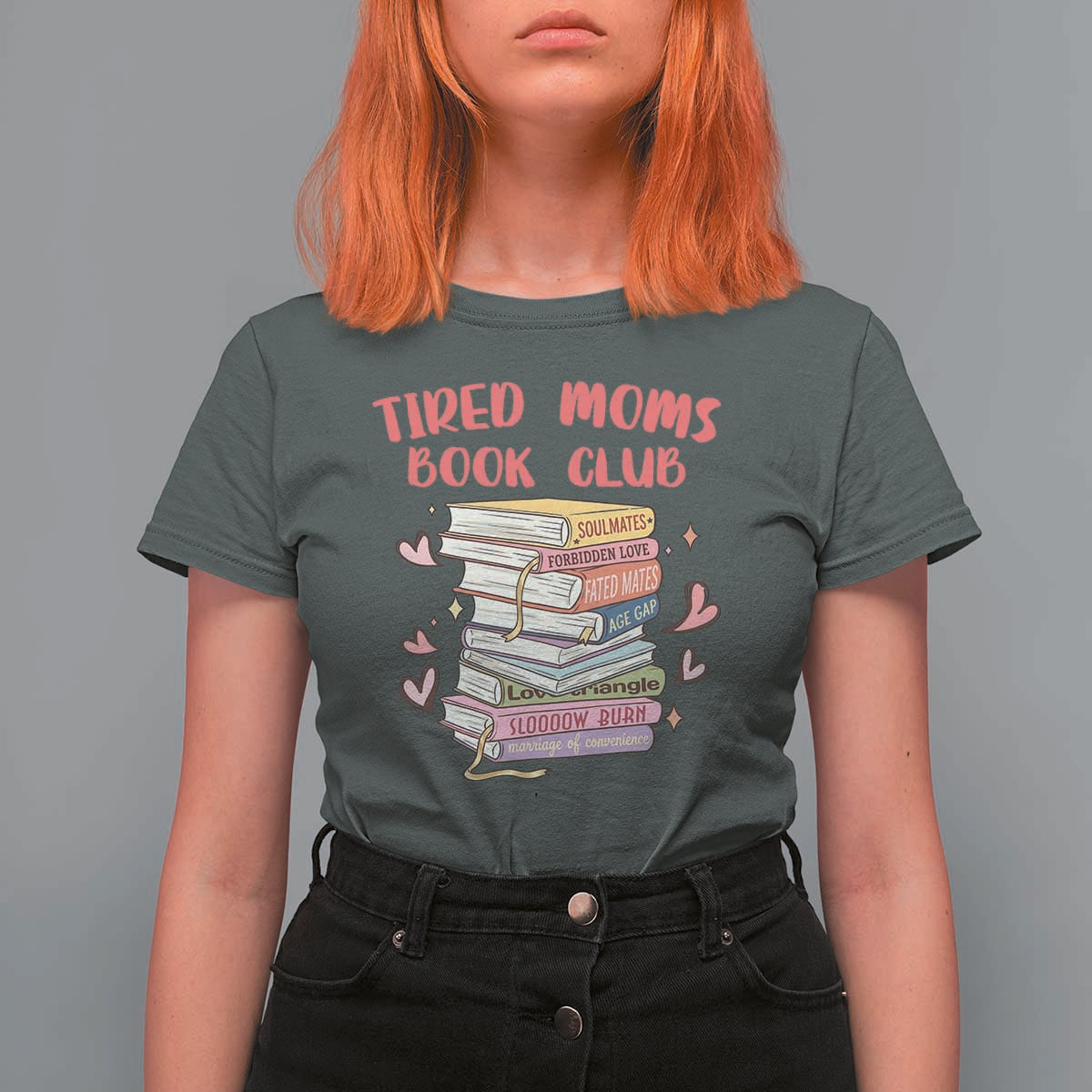 Tired Moms Book Club T Shirt For Women Funny Bookish