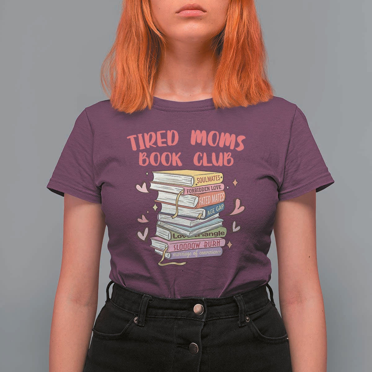 Tired Moms Book Club T Shirt For Women Funny Bookish
