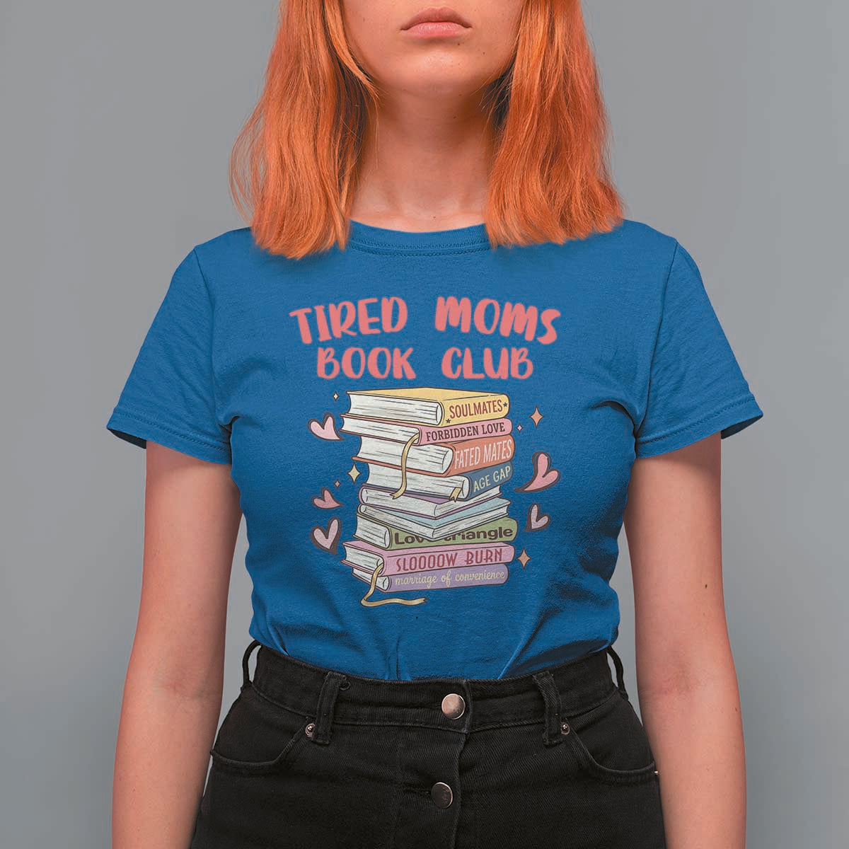 Tired Moms Book Club T Shirt For Women Funny Bookish