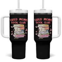 Tired Moms Book Club Tumbler With Handle Funny Bookish