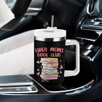 Tired Moms Book Club Tumbler With Handle Funny Bookish