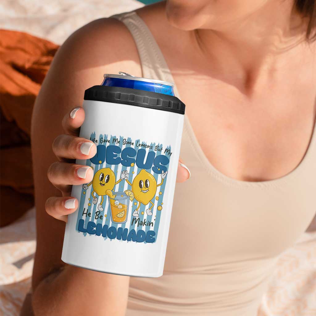 Jesus Lemonade 4 in 1 Can Cooler Tumbler Life Gave Me Some Lemons