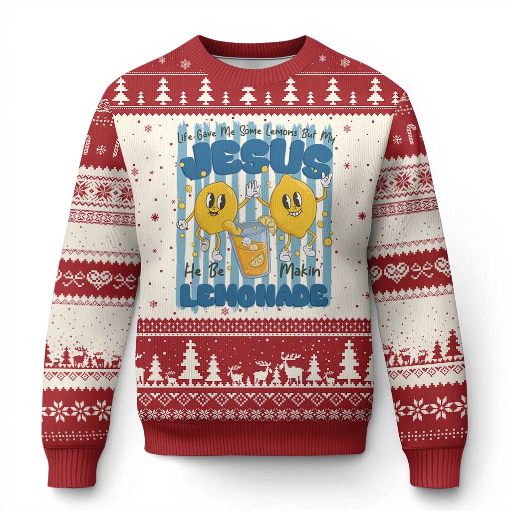 Jesus Lemonade Ugly Christmas Sweater Life Gave Me Some Lemons