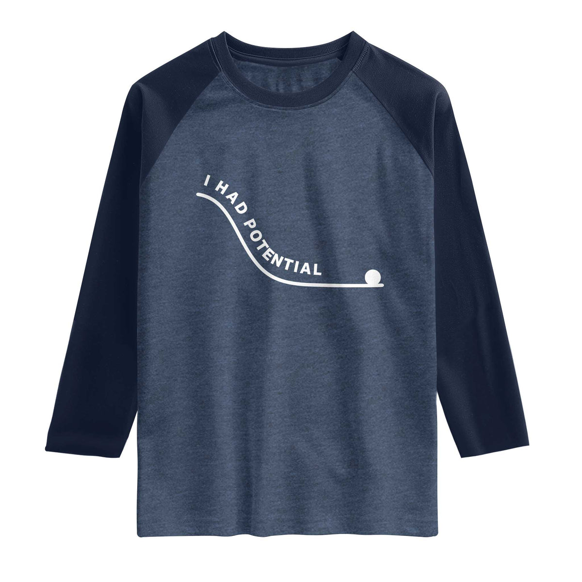 I Had Potential Raglan Shirt Funny Sci-Fi Book Lover