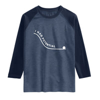 I Had Potential Raglan Shirt Funny Sci-Fi Book Lover