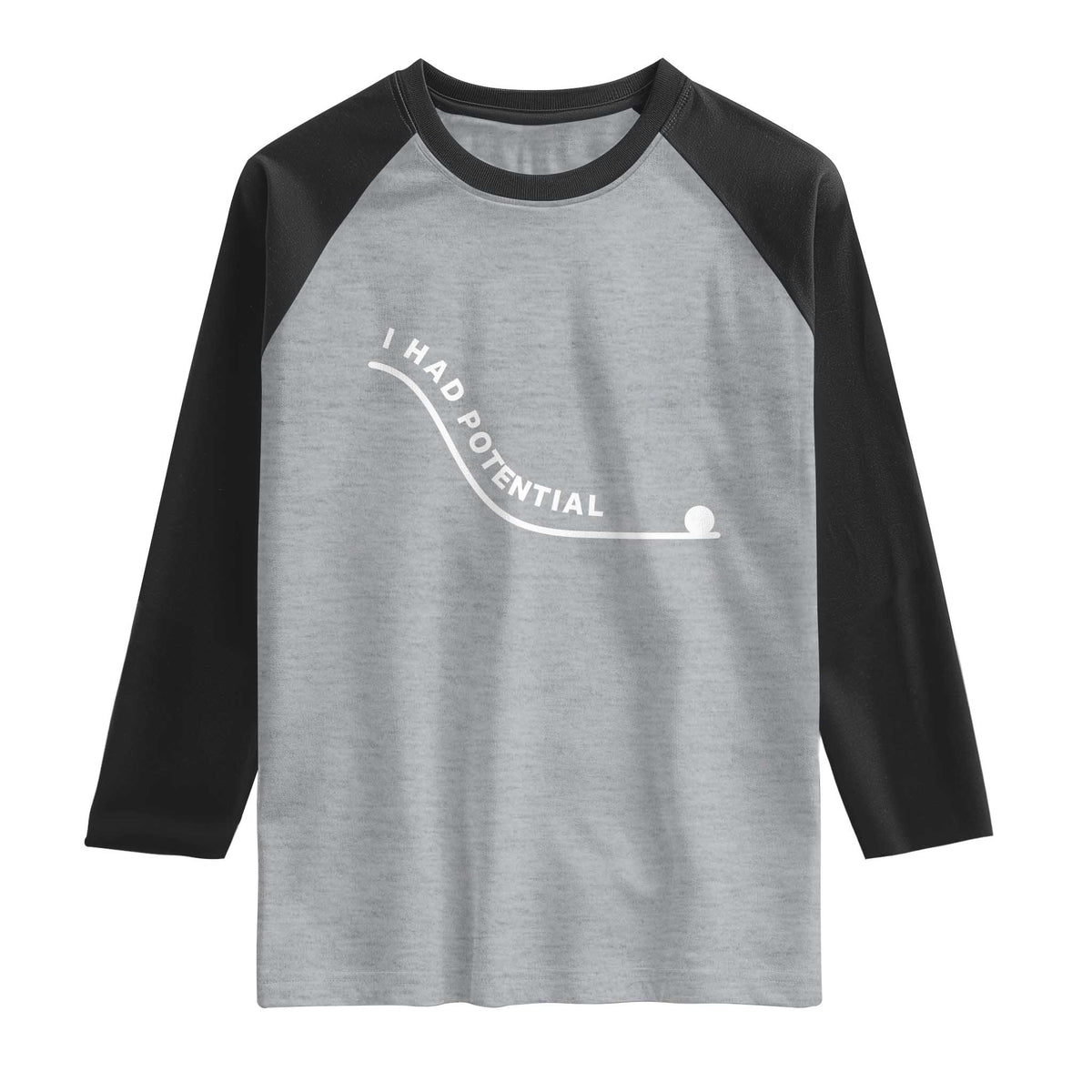 I Had Potential Raglan Shirt Funny Sci-Fi Book Lover