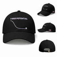 I Had Potential Baseball Cap Funny Physics Teacher Motivational Quote