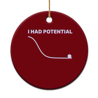 I Had Potential Ceramic Ornament Funny Physics Teacher Motivational Quote