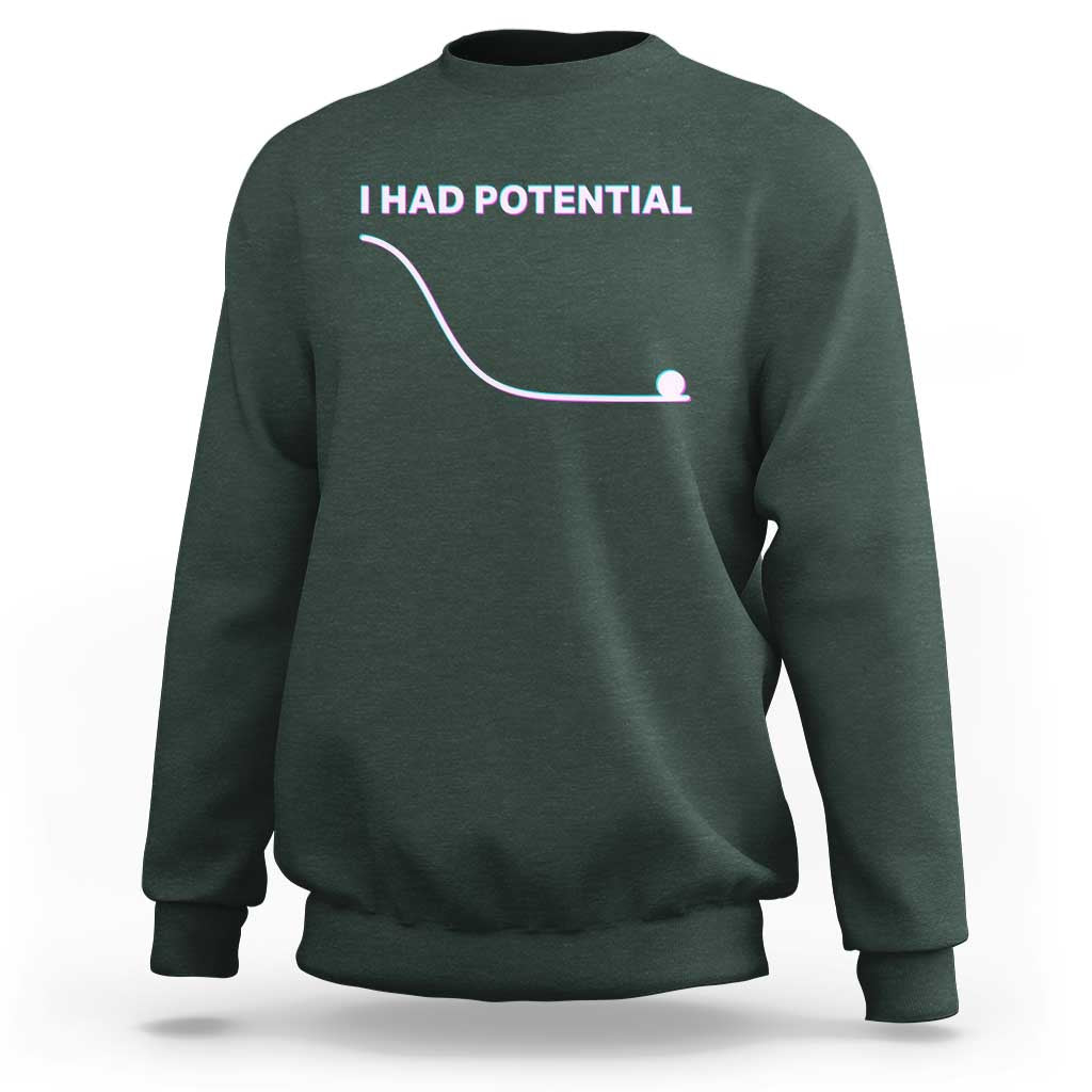 I Had Potential Sweatshirt Funny Physics Teacher Motivational Quote