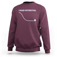 I Had Potential Sweatshirt Funny Physics Teacher Motivational Quote