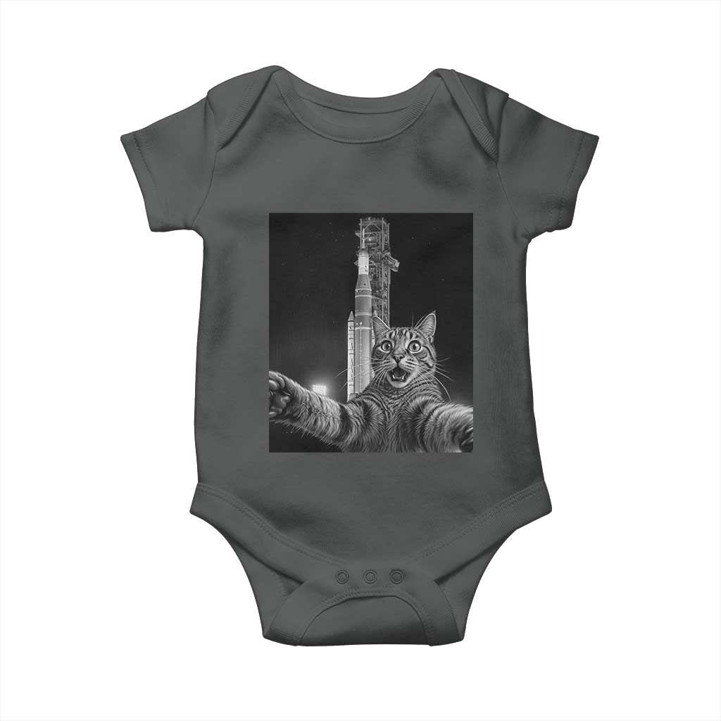 Funny Cat Selfie Lunar Mission 2026 Baby Onesie