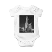 Funny Cat Selfie Lunar Mission 2026 Baby Onesie