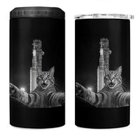 Funny Cat Selfie Lunar Mission 2026 4 in 1 Can Cooler Tumbler