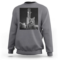 Funny Cat Selfie Lunar Mission 2026 Sweatshirt