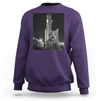 Funny Cat Selfie Lunar Mission 2026 Sweatshirt