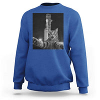 Funny Cat Selfie Lunar Mission 2026 Sweatshirt