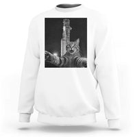 Funny Cat Selfie Lunar Mission 2026 Sweatshirt