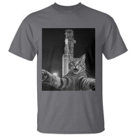 Funny Cat Selfie Lunar Mission 2026 T Shirt