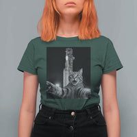 Funny Cat Selfie Lunar Mission 2026 T Shirt For Women