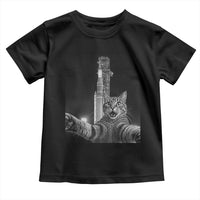 Funny Cat Selfie Lunar Mission 2026 Toddler T Shirt