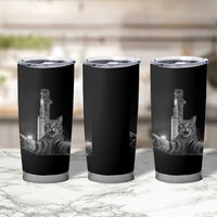 Funny Cat Selfie Lunar Mission 2026 Tumbler Cup