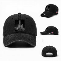 Funny Cat Selfie Lunar Mission 2026 Washed Cotton Baseball Cap