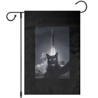 Funny Black Cat Selfie Garden Flag Back To The Moon Mission 2026