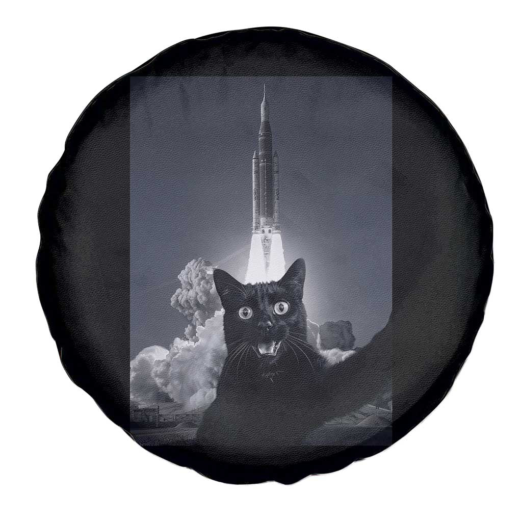Funny Black Cat Selfie Spare Tire Cover Back To The Moon Mission 2026