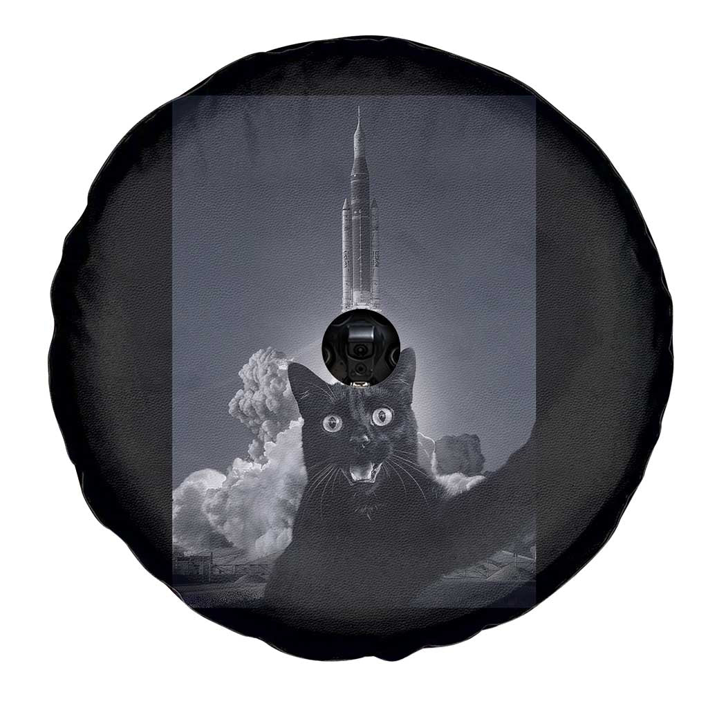 Funny Black Cat Selfie Spare Tire Cover Back To The Moon Mission 2026