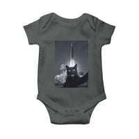 Funny Black Cat Selfie Baby Onesie Back To The Moon Mission 2026