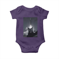 Funny Black Cat Selfie Baby Onesie Back To The Moon Mission 2026