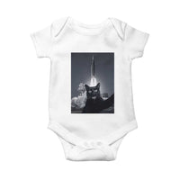 Funny Black Cat Selfie Baby Onesie Back To The Moon Mission 2026