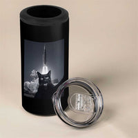 Funny Black Cat Selfie 4 in 1 Can Cooler Tumbler Back To The Moon Mission 2026