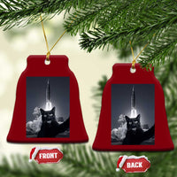 Funny Black Cat Selfie Ceramic Ornament Back To The Moon Mission 2026