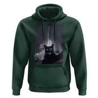 Funny Black Cat Selfie Hoodie Back To The Moon Mission 2026