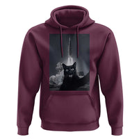 Funny Black Cat Selfie Hoodie Back To The Moon Mission 2026