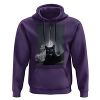 Funny Black Cat Selfie Hoodie Back To The Moon Mission 2026