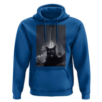 Funny Black Cat Selfie Hoodie Back To The Moon Mission 2026
