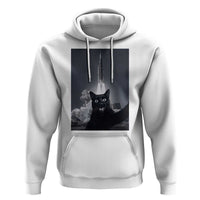 Funny Black Cat Selfie Hoodie Back To The Moon Mission 2026