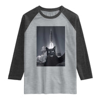 Funny Black Cat Selfie Raglan Shirt Back To The Moon Mission 2026